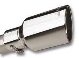 Borla 20156 Borla Universal Polished Tip Single Round Rolled Angle-Cut w/Clamp (inlet 2 1/2in. Outlet 4 x 4in) *