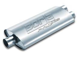Borla 400485 Borla Universal Center/Dual Oval 2.5in In/Dual 2.5in Out 19in x 4in x 9.5in Notched PRO-XS Muffler