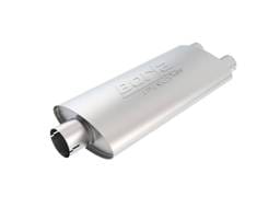 Borla 400486 Borla Universal Center/Dual Oval 3in In/2.25in Out 19in x 4in x 9.5in Notched PRO-XS Muffler