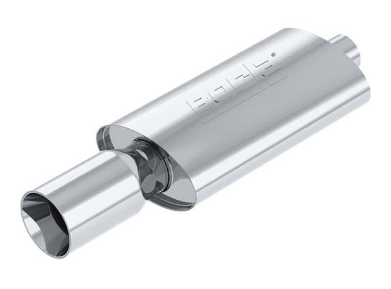 Borla 40057 Borla Boomer Muffler Thumper Oval 2-1/4in In 4in Side Round Out