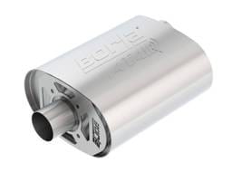Borla 400856 Borla CrateMuffler Ford 5.0L Coyote ATAK 2.5in Offset/Center 12in x 6in x 10.34in Muffler