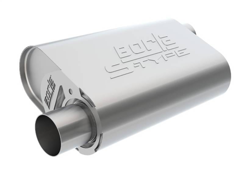 Borla 400846 Borla CrateMuffler SBC 283/327/350 2.25 inch Offset In/Out 14in x 4.35in x 9in Oval S-Type Muffler thumbnail 3