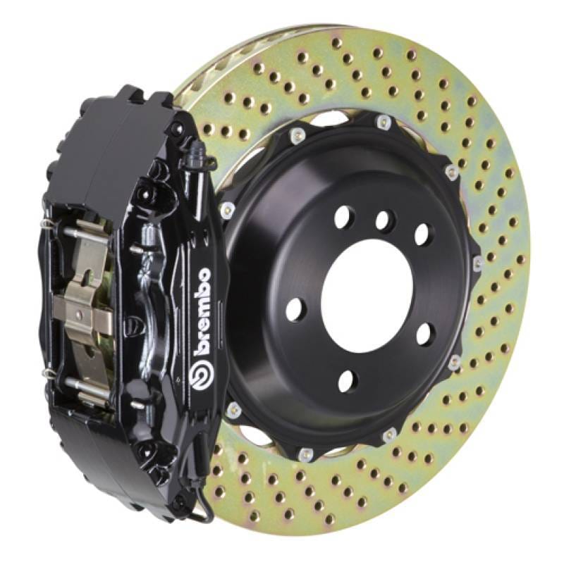 Brembo 1B1.7017A1 Brembo 00-02 S4/06-08 A4 Front GT BBK 4 Piston Cast 2pc 332x32 2pc Rotor Drilled-Black