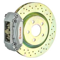 Brembo 1A4.6008A3 Brembo 05-10 Jetta (Mk5) Front GT BBK 4 Piston Cast 2pc 330x28 1pc Rotor Drilled-Silver