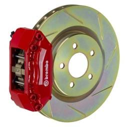 Brembo 1A5.6016A2 Brembo 15-21 Golf (Mk7) Front GT BBK 4 Piston Cast 2pc 330x28 1pc Rotor Slotted Type-1-Red