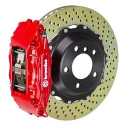 Brembo 1B1.8033A2 Brembo 06-08 997.1 (Excl. PCCB)/99-04 996 Fr GT BBK 4 Piston Cast 2pc 355x32 2pc Rotor Drilled-Red