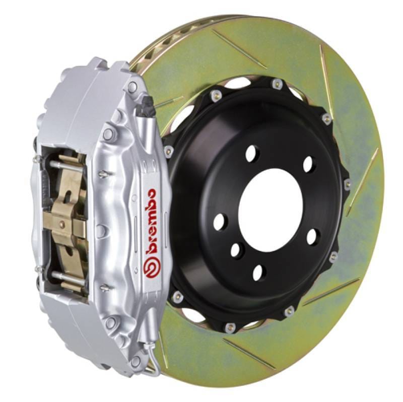 Brembo 1B2.8011A3 Brembo 95-01 7-Series (E38) Front GT BBK 4 Piston Cast 2pc 355x32 2pc Rotor Slotted Type-1-Silver