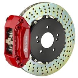 Brembo 1F1.6001A2 Brembo 92-98 318i/325i (Excl. xDrive) Front GT BBK 4 Piston Cast 2pc 320x28 2pc Rotor Drilled-Red