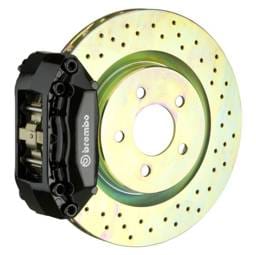 Brembo 1F4.6001A1 Brembo 92-98 318i/325i (Excl. xDrive) Front GT BBK 4 Piston Cast 2pc 320x28 1pc Rotor Drilled-Black
