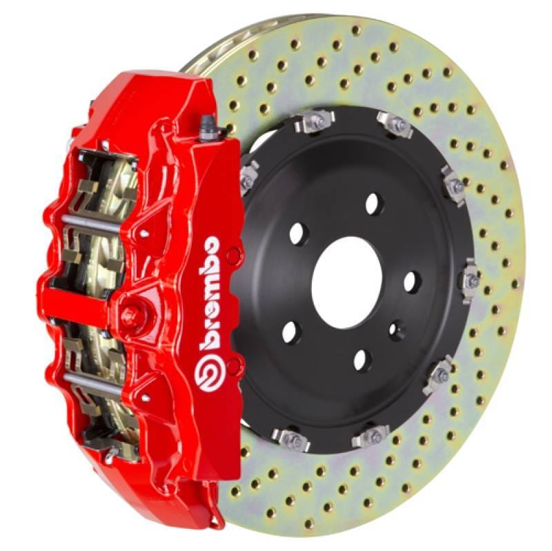 Brembo 1G1.9005A2 Brembo 00-02 CL500/03-05 S600/03-06 CL600 Fr GT BBK 8Pis Cast 380x34 2pc Rotor Drilled-Red