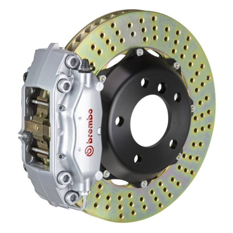 Brembo 1C1.6001A3 Brembo 02-06 Mini Cooper Fr GT BBK 4Pis Cast 2pc 320x28 2pc Rotor Drilled-Silver
