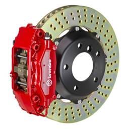 Brembo 1C1.6002A2 Brembo 05-11 Elise (Excl 4-Caliper Equipped) Fr GT BBK 4Pist Cast 2pc 328x28 2pc Rtr Drill-Red