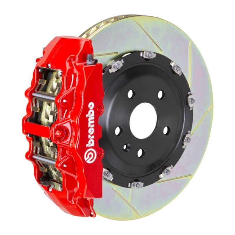 Brembo 1G2.9006A2 Brembo 03-09 Range Rover Front GT BBK 8 Piston Cast 380x34 2pc Rotor Slotted Type-1-Red
