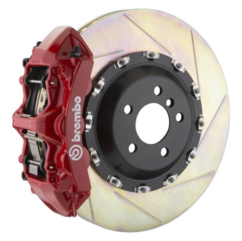 Brembo 1L2.9502A2 Brembo 12-14 ML550 Front GT BBK 6 Piston Cast 411x34 2pc Rotor Slotted Type1-Red