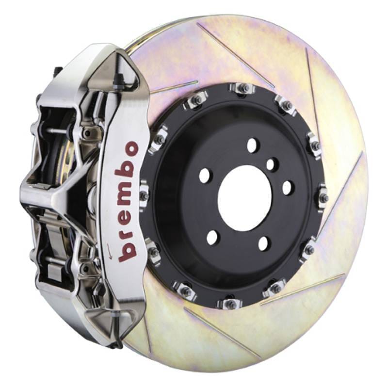 Brembo 1L2.9502AR Brembo 12-14 ML550 Front GTR BBK 6 Piston Billet 411x34 2pc Rotor Slotted Type1-Nickel