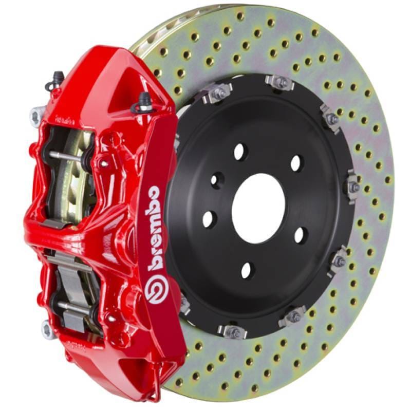 Brembo 1N1.8516A2 Brembo 19-22 A-Class (Excl AMG) Fr GT BBK 6Pis Cast 365x34 2pc Rotor Drilled-Red