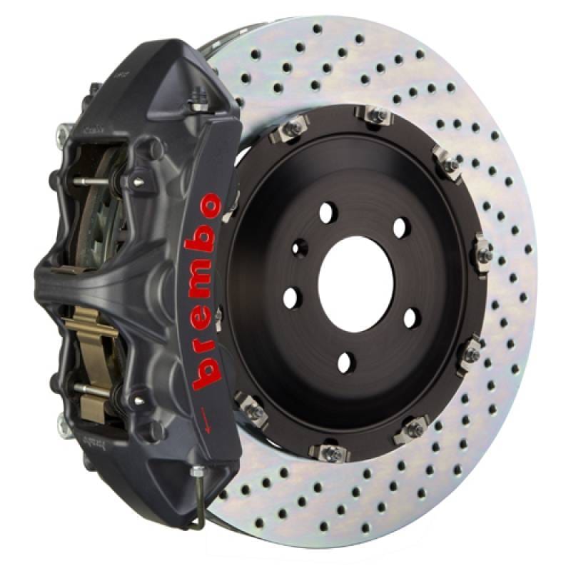 Brembo 1N1.8516AS Brembo 19-22 A-Class (Excl AMG) Fr GTS BBK 6Pis Cast 365x34 2pc Rotor Drilled-Black HA