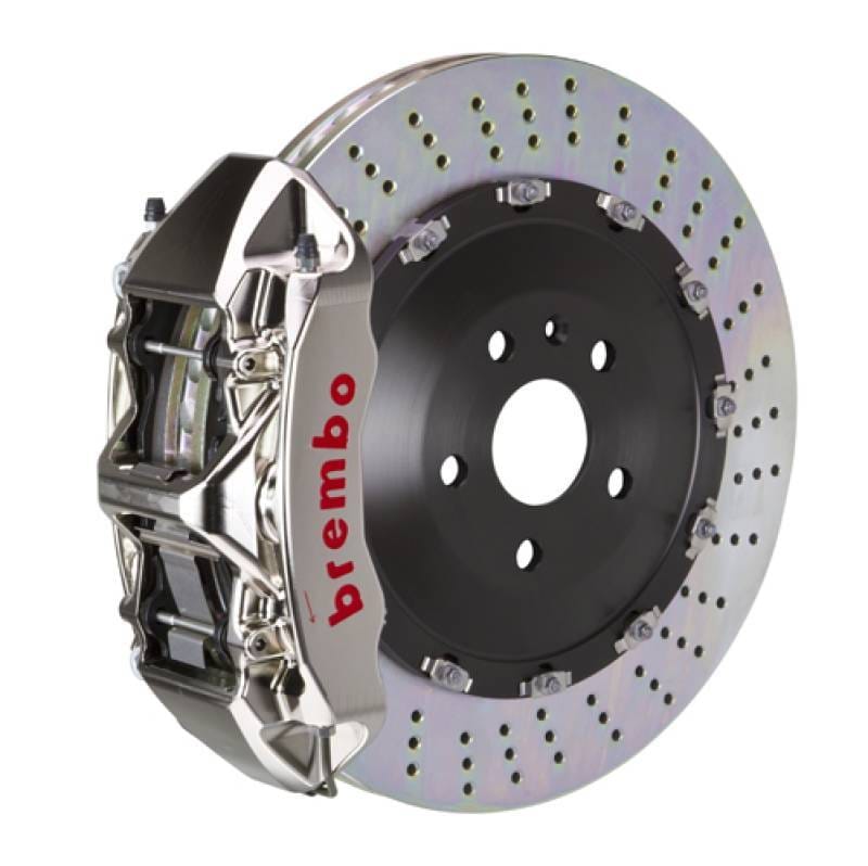 Brembo 1N1.9512AR Brembo 08-15 Land Cruiser/LX570 Front GTR BBK 6 Piston Billet 405x34 2pc Rotor Drilled- Nickel