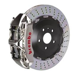 Brembo 1N1.9513AR Brembo 04-10 5-Series (Excl. xDrive/M5) Fr GTR BBK 6 Piston Billet 405x34 2pc Rotor Drilled- Nickel