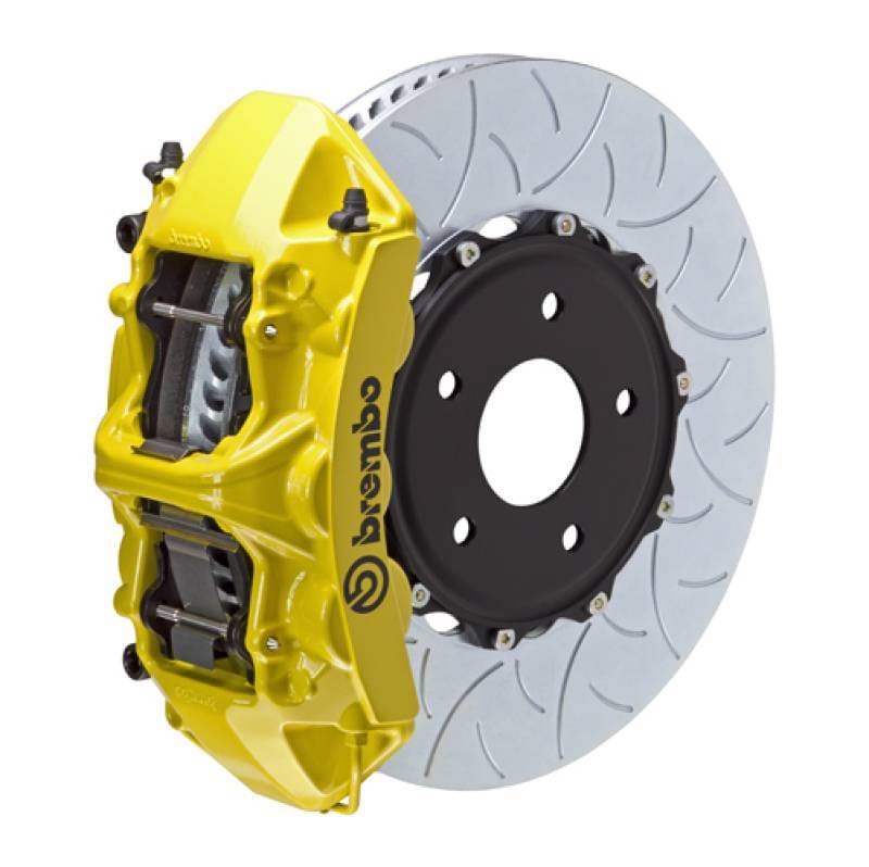 Brembo 1N3.8021A5 Brembo 12-16 98ster (Excl PCCB) Fr GT BBK 6Pis Cast 350x34 2pc Rotor Slotted Type3-Yellow