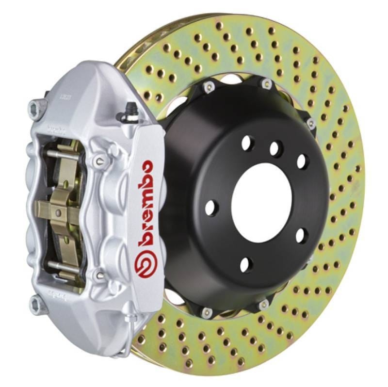 Brembo 1P1.8504A3 Brembo 07-15 TT 2.0T/07-15 TT 3.2L/09-15 TTS Fr GT BBK 4 Pist Cast 365x29 2pc Rotor Drilled-Silver