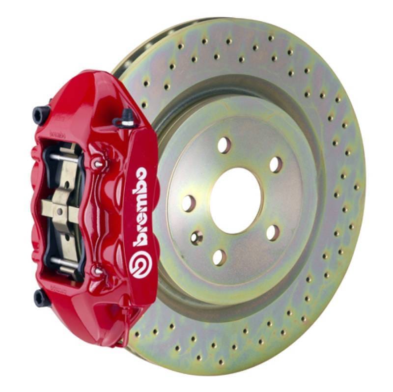 Brembo 1P4.6001A2 Brembo 66-89 911S/SC/Carrera Front GT BBK 4 Piston Cast 323x28 1pc Rotor Drilled-Red