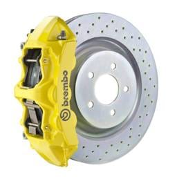 Brembo 1P4.6001A5 Brembo 66-89 911S/SC/Carrera Front GT BBK 4 Piston Cast 323x28 1pc Rotor Drilled- Yellow