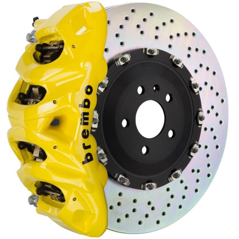 Brembo 1Q1.9610A5 Brembo 05-13 Range Rover Sport Fr GT BBK 8Pis Cast 412x38 2pc Rotor Drilled-Yellow