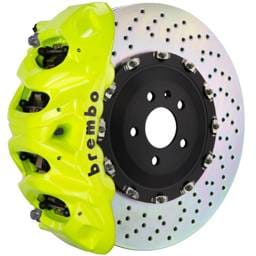 Brembo 1Q1.9610A7 Brembo 05-13 Range Rover Sport Fr GT BBK 8Pis Cast 412x38 2pc Rotor Drilled-Fluo. Yellow