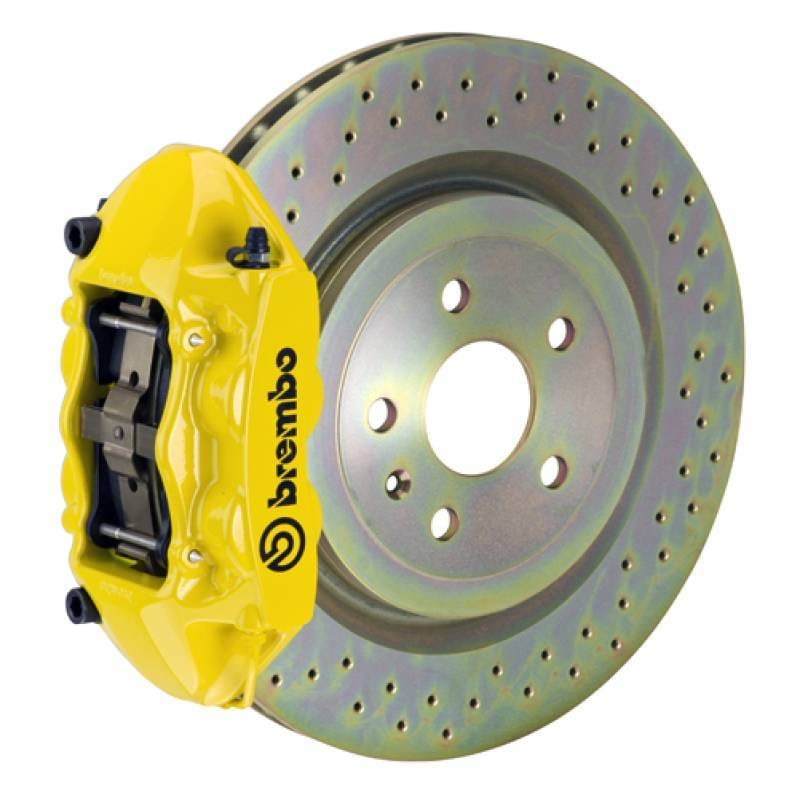 Brembo 1P4.7001A5 Brembo 08-13 C30 Front GT BBK 4 Piston Cast 336 x28 1pc Rotor Drilled- Yellow
