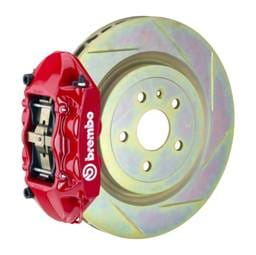 Brembo 1P5.7001A2 Brembo 08-13 C30 Front GT BBK 4 Piston Cast 336 x28 1pc Rotor Slotted Type-1-Red