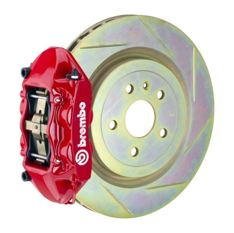 Brembo 1P5.7001A2 Brembo 08-13 C30 Front GT BBK 4 Piston Cast 336 x28 1pc Rotor Slotted Type-1-Red