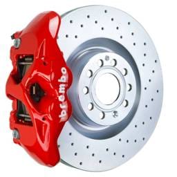 Brembo 1S4.8003A2 Brembo 14-20 A3 Front GT BBK 4 Piston Cast 345x30 1pc Rotor Drilled-Red