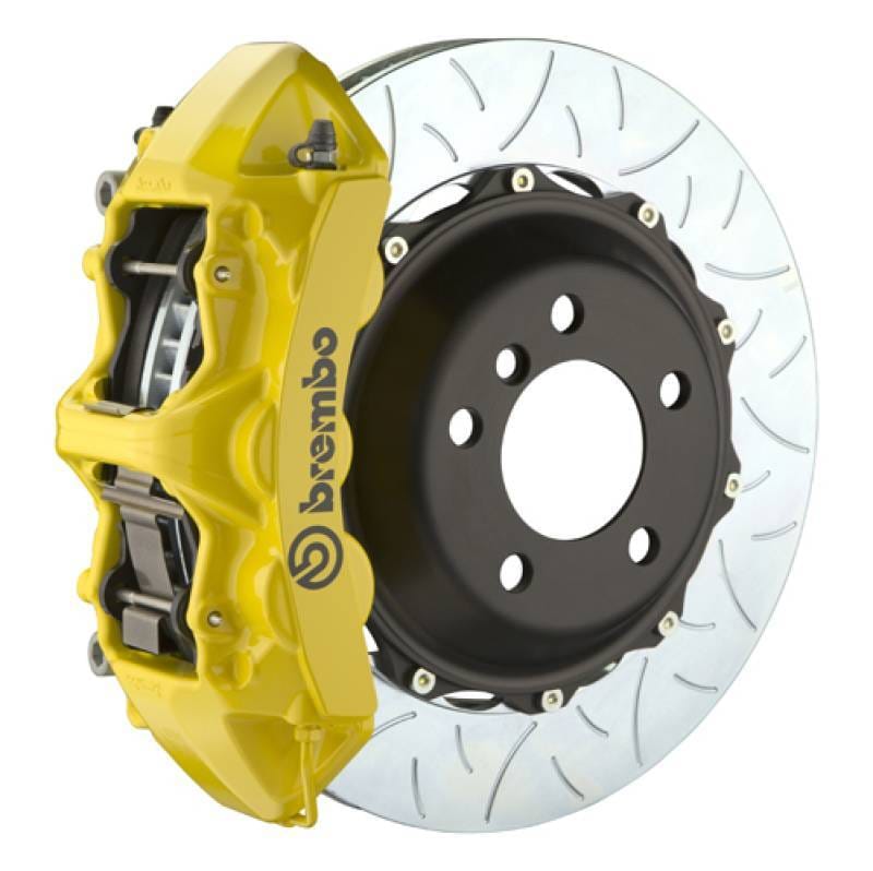 Brembo 1T3.9015A5 Brembo 06-09 997.1 GT3 Front GT BBK 6 Piston Cast 380x34 2pc Rotor Slotted Type3-Yellow