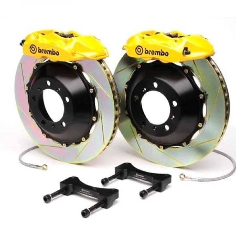 Brembo 1TC.9025A7 Brembo 05-06 GT Front GT BBK 6 Piston Cast 390x35 2pc Rotor Slotted Type-5- Fluo. Yellow