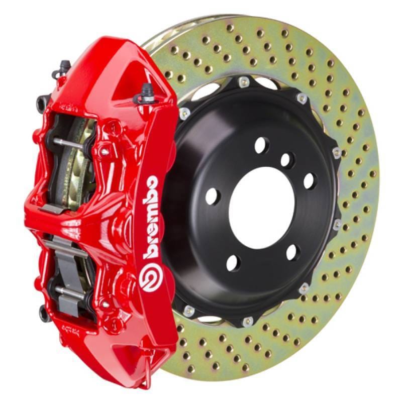 Brembo 2B1.9002A2 Brembo 08-09 H2 Rear GT BBK 4 Piston Cast 2pc 380x32 2pc Rotor Drilled-Red