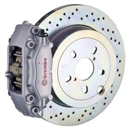 Brembo 2C4.5001A3 Brembo 66-89 911S/SC/Carrera Rear GT BBK 4 Piston Cast 2pc 309x28 1pc Rotor Drilled-Silver
