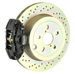 Brembo 2E4.4001A1 Brembo 92-98 318i/325i/328i Rear GT BBK 2 Piston Cast 2pc 294x19 1pc Rotor Drilled-Black