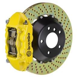 Brembo 2P1.8027A5 Brembo 05-1ster S/Spyder (Excl PCCB) Rr GT BBK 4Pis Cast 345x28 2pc Rotor Drilled-Yellow