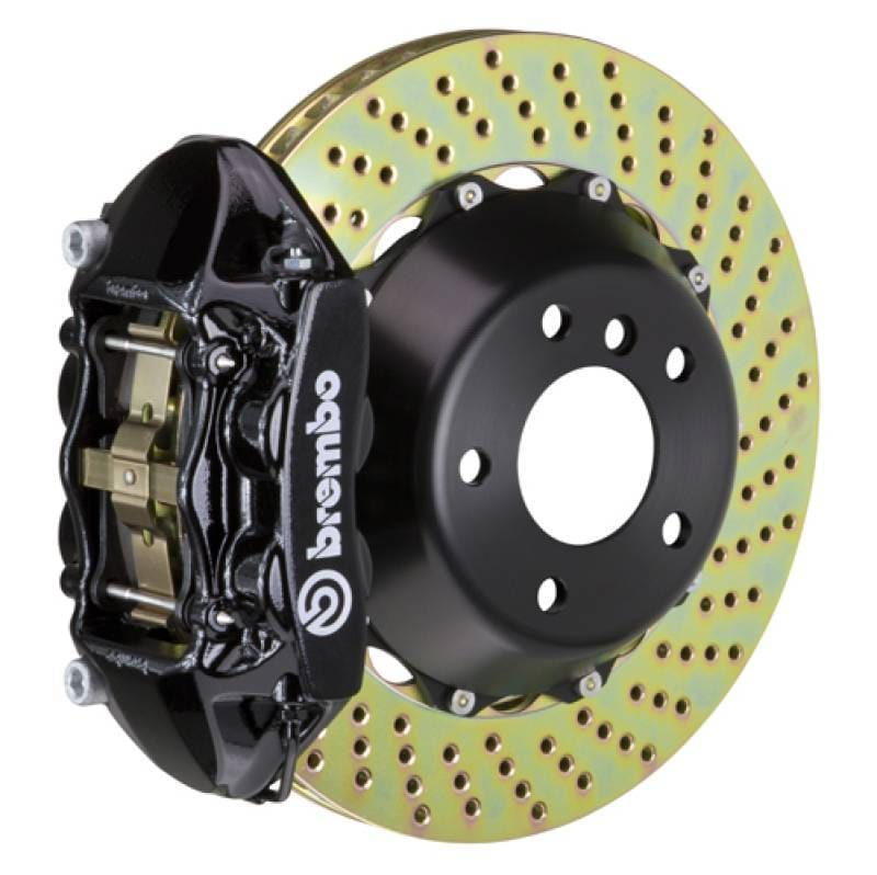 Brembo 2P1.8046A1 Brembo 12-15 335i/335i xDrive (Excl MSport Brakes) Rr GT BBK 4Pis Cast 345x28 2pc Rtr Drill-Black