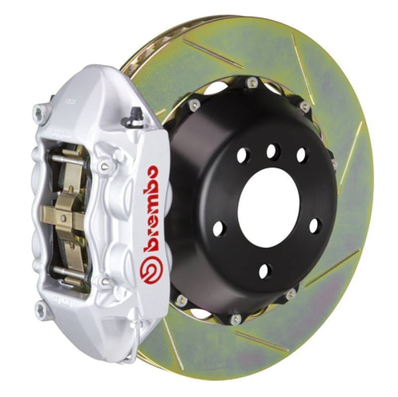 Brembo 2P2.8047A3 Brembo 12-14 328i MSport Brakes Excl xDrive Rr GT BBK 4Pis Cast 345x28 2pc Rtr Slot Type1-Silver