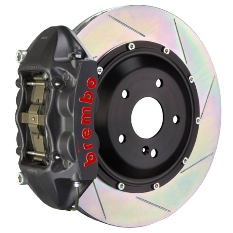 Brembo 2P2.9001AS Brembo 03-07 Cayenne/S/Turbo Rr GTS BBK 4Pis Cast 380x28 2pc Rotor Slotted Type1-Black HA