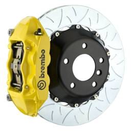 Brembo 2P3.8045A5 Brembo 12-14 328i Excl xDrive/MSport Brakes Rr GT BBK 4Pis Cast 345x28 2pc Rtr Slot Type3-Yellow