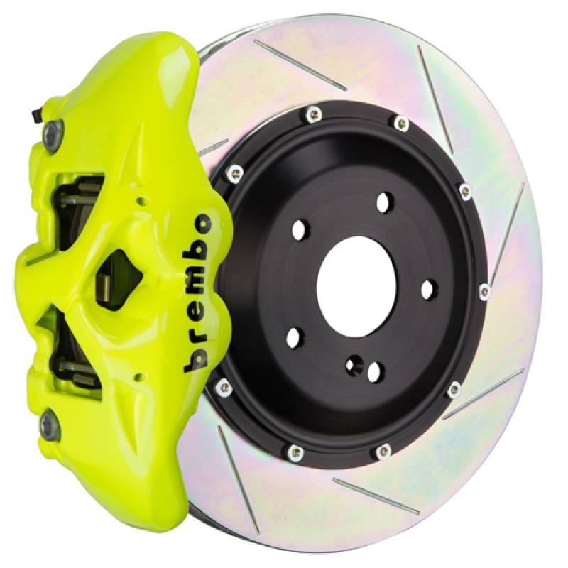 Brembo 2S2.9017A7 Brembo 14+ Ghibli S/Ghibli S-Q4 Rr GT BBK 4 Pist Cast 380x28 2pc Rotor Slotted Type1 - Fluo. Yellow
