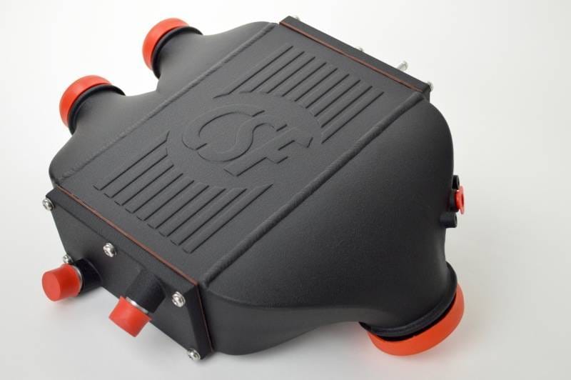CSF Cooling - Racing & High Performance Division 8082 CSF 2014+ BMW M3/M4 (F8X) Top Mount Charge-Air-Cooler - Crinkle Black - Fits 2015-2021 BMW M4, M2, M3