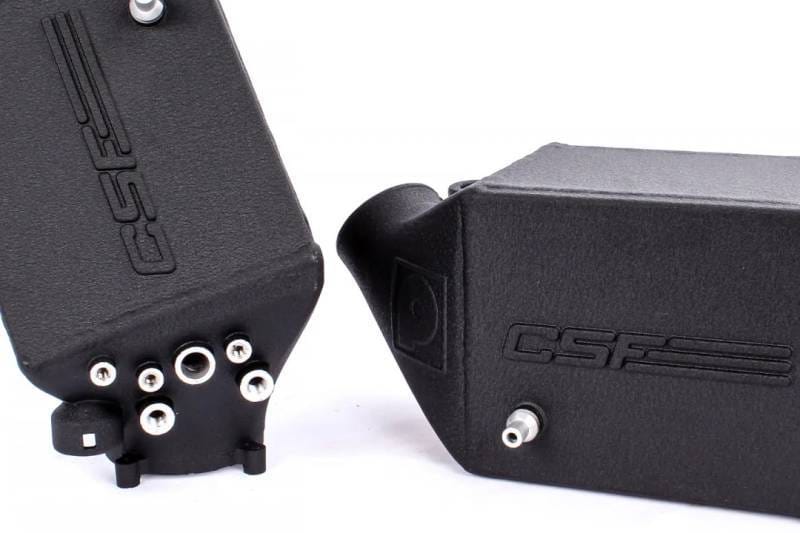 CSF Cooling - Racing & High Performance Division 8109 CSF 12-16 BMW M5 (F10) / 12-18 BMW M6 (F06/F12/F13) Twin Charge-Air-Cooler Set - Crinkle Black - Fits 2012-2019 BMW M5, M6, M6 Gran Coupe thumbnail 5