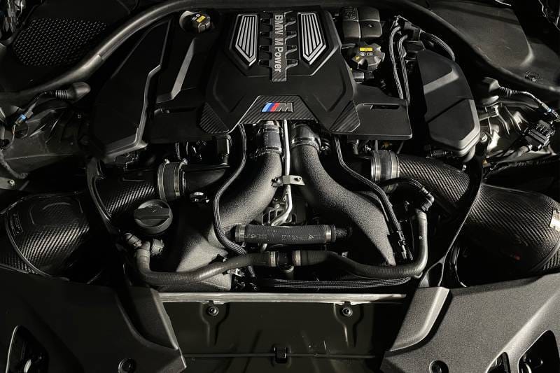 CSF Cooling - Racing & High Performance Division 8178 CSF 16-21 BMW M5 (F90) / 17-21 BMW M8 (F91/F92/F93) Twin Charge-Air-Cooler Set - Crinkle Black - Fits 2018-2025 BMW M8 Gran Coupe, M5, M8 thumbnail 7