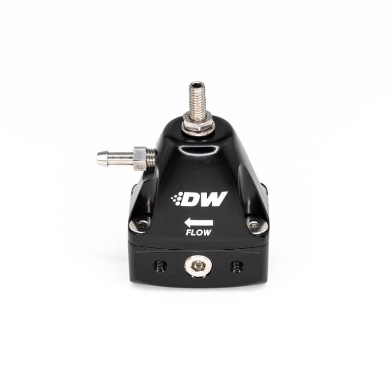 DeatschWerks 6-1001-FRB DeatschWerks DWR1000iL In-Line Adjustable Fuel Pressure Regulator - Black thumbnail 3