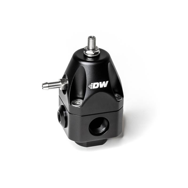 DeatschWerks 6-1002-FRB DeatschWerks DWR1000c Adjustable Fuel Pressure Regulator Dual 6AN Inlet and 6AN Outlet - Black