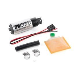 DeatschWerks 9-307-1000 DeatschWerks 340lph DW300C Compact Fuel Pump w/ Universal Install Kit (w/o Mounting Clips)